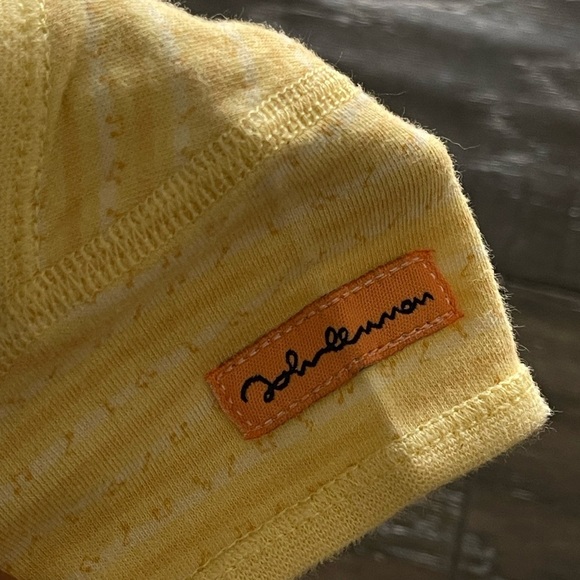 Vintage Y2K 3-6 Month John Lennon Carter's Yellow Bodysuit Cotton Imagine Onsie - Picture 4 of 5